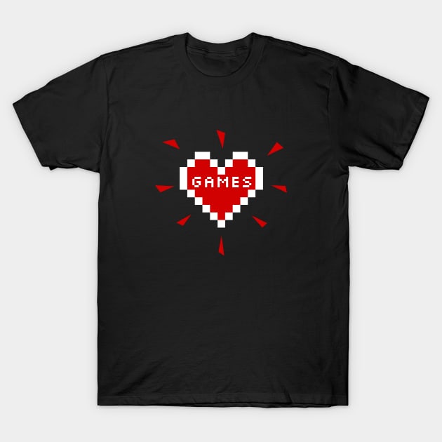 Games Heart - Gamer Merch for Girls T-Shirt by Sonyi